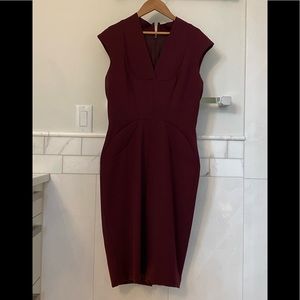 Femme Carriere Sandra Angelozzi Burgundy Dress Excellent Condition 34 / 4